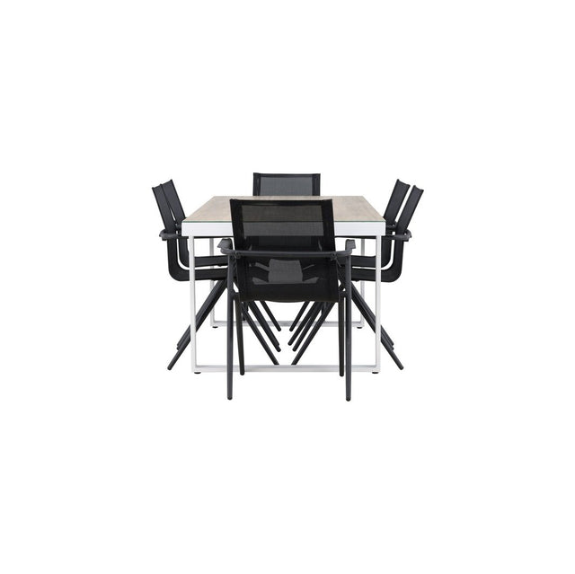 Merlo spisebord + Alina spisestoler Venture Design Spisegruppe