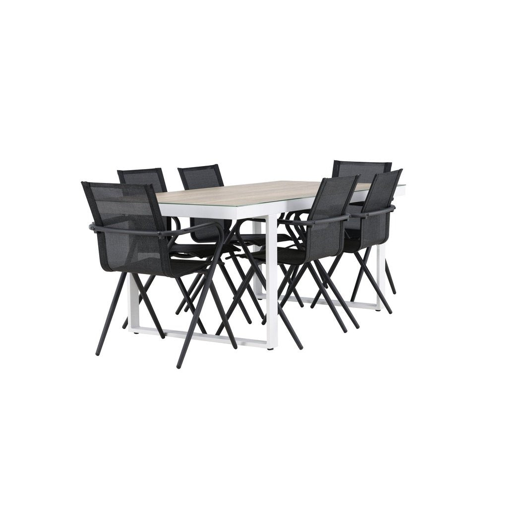 Merlo spisebord + Alina spisestoler Venture Design Spisegruppe