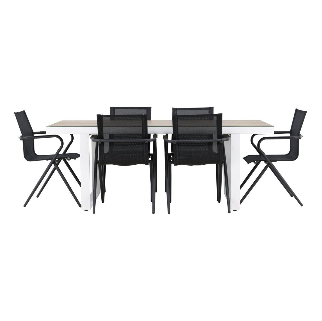 Merlo spisebord + Alina spisestoler Venture Design Spisegruppe