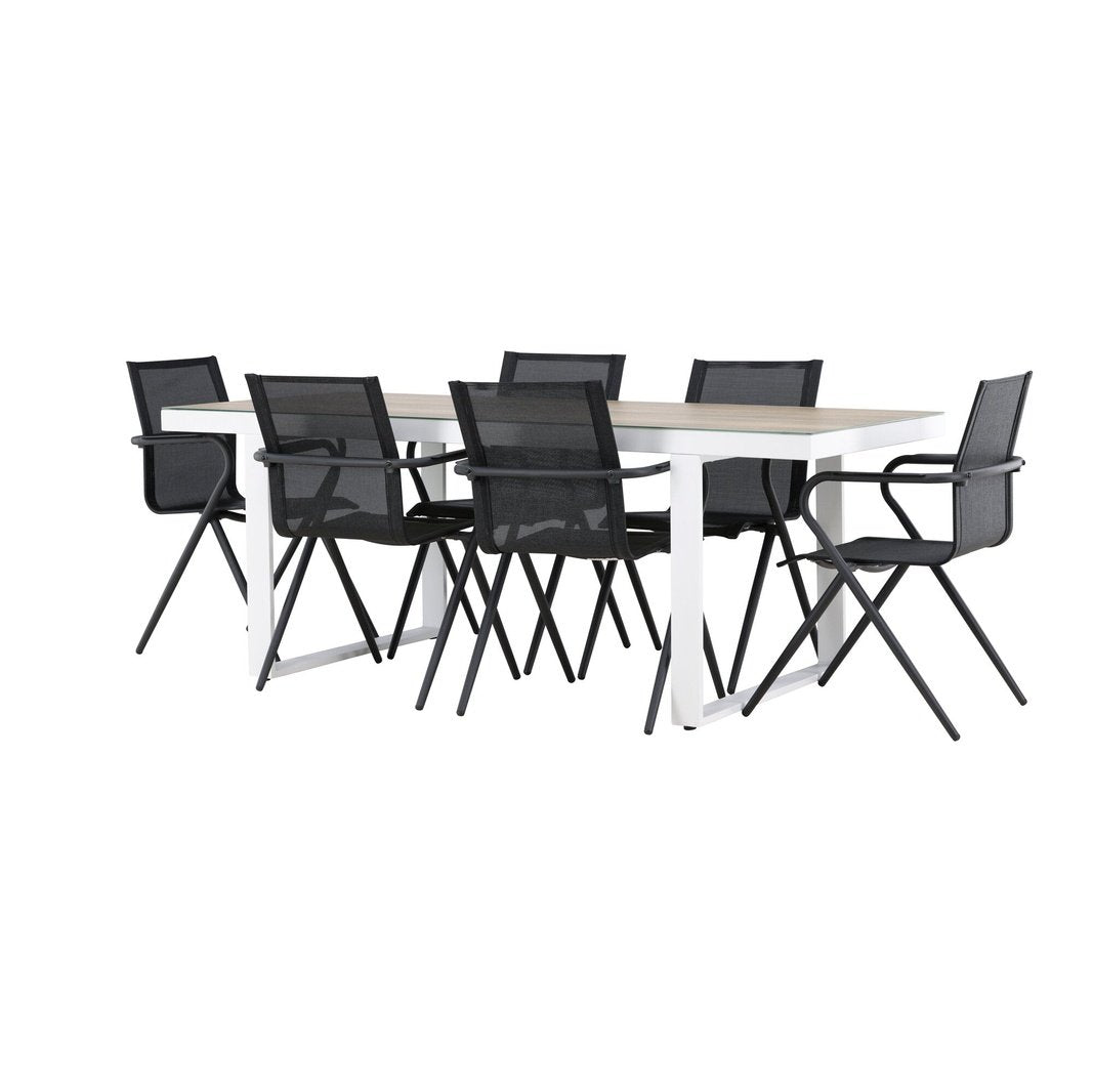 Merlo spisebord + Alina spisestoler Venture Design Spisegruppe