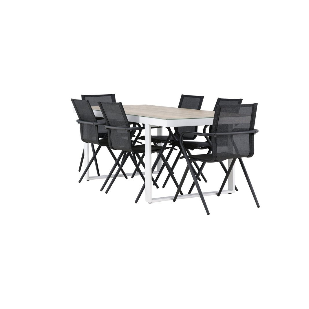 Merlo spisebord + Alina spisestoler Venture Design Spisegruppe