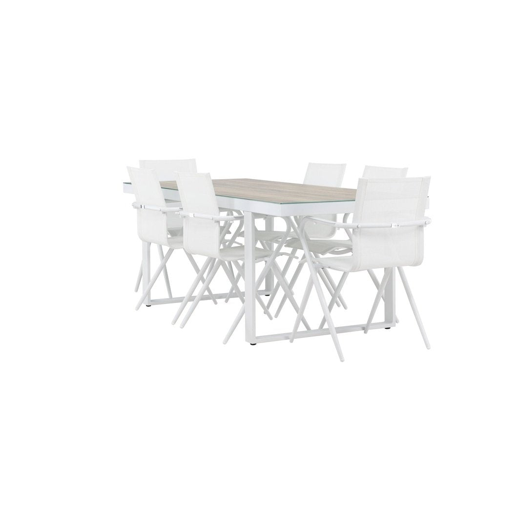 Merlo spisebord + Alina spisestoler Venture Design Spisegruppe