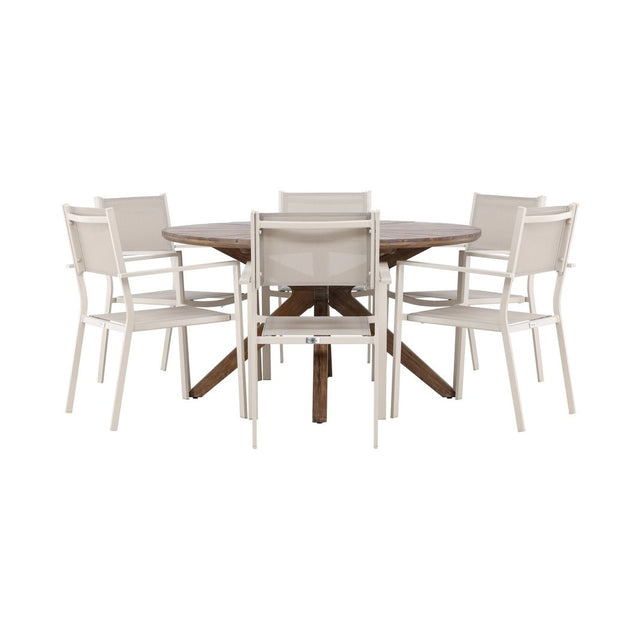 Rosario spisebord- Ø140 + Copacabana Venture Design Spisegruppe