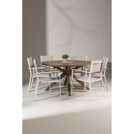 Rosario spisebord- Ø140 + Copacabana Venture Design Spisegruppe