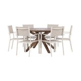 Rosario spisebord- Ø140 + Copacabana Venture Design Spisegruppe