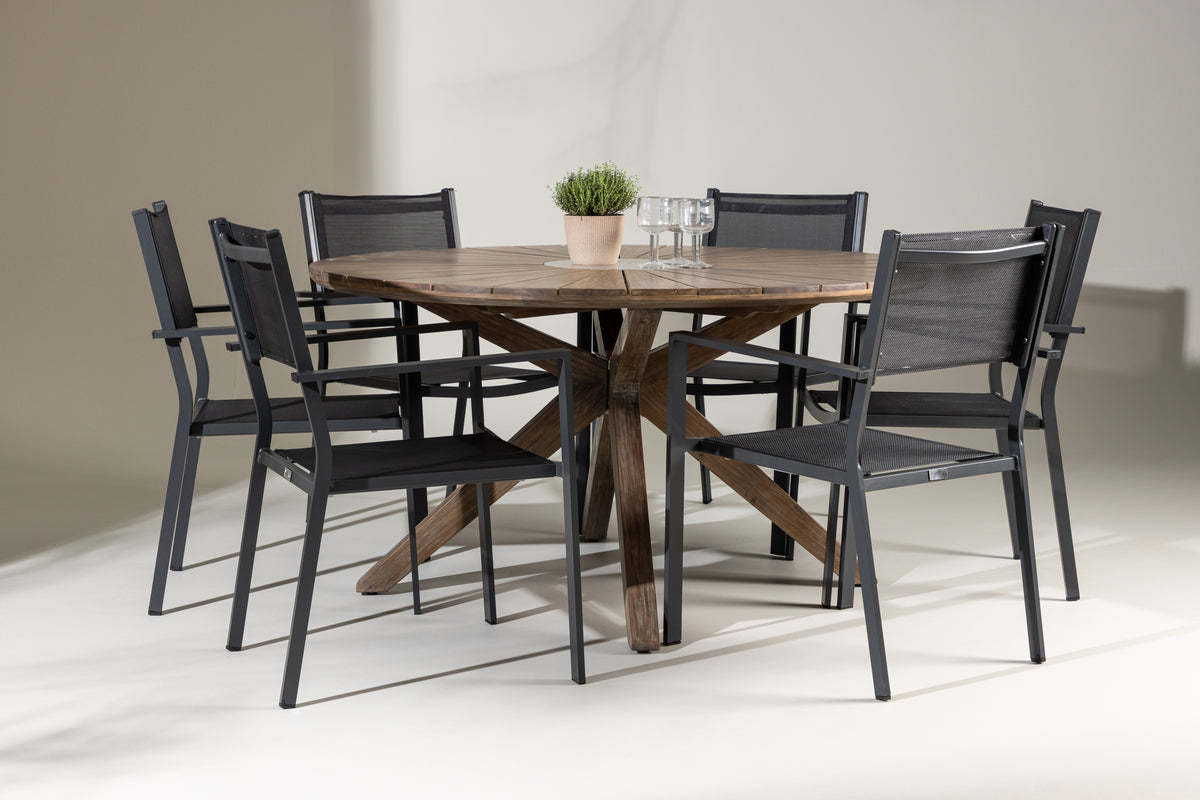 Rosario Rund Dining Set Venture Design Spisegruppe