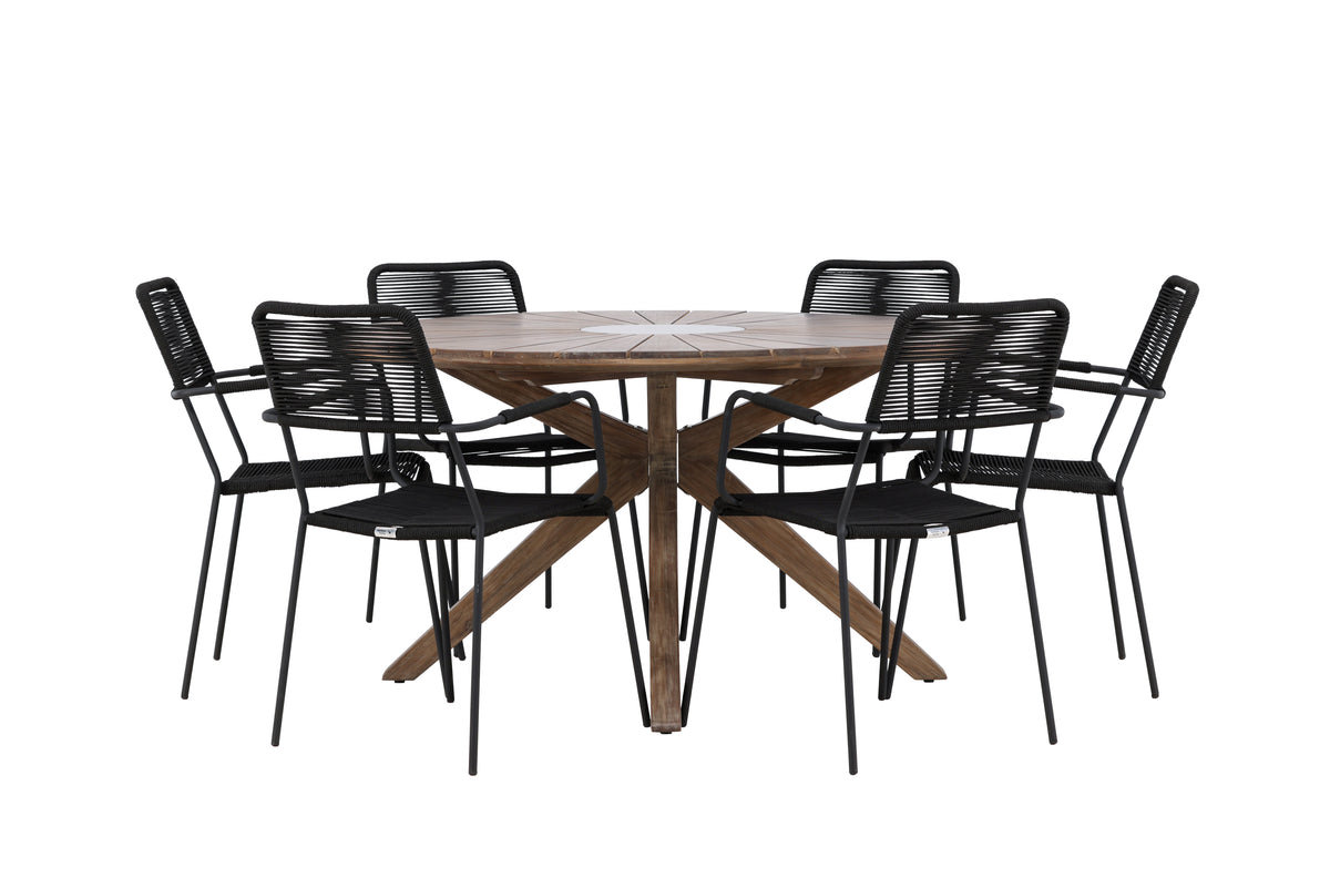 Rosario Rund Dining Set Venture Design Spisegruppe