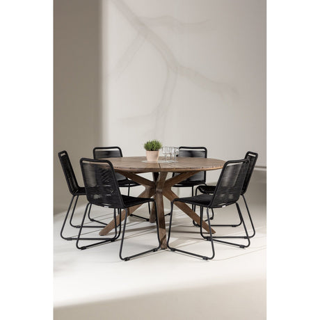 Rosario spisebord- Ø140 + Lindos Venture Design Spisegruppe