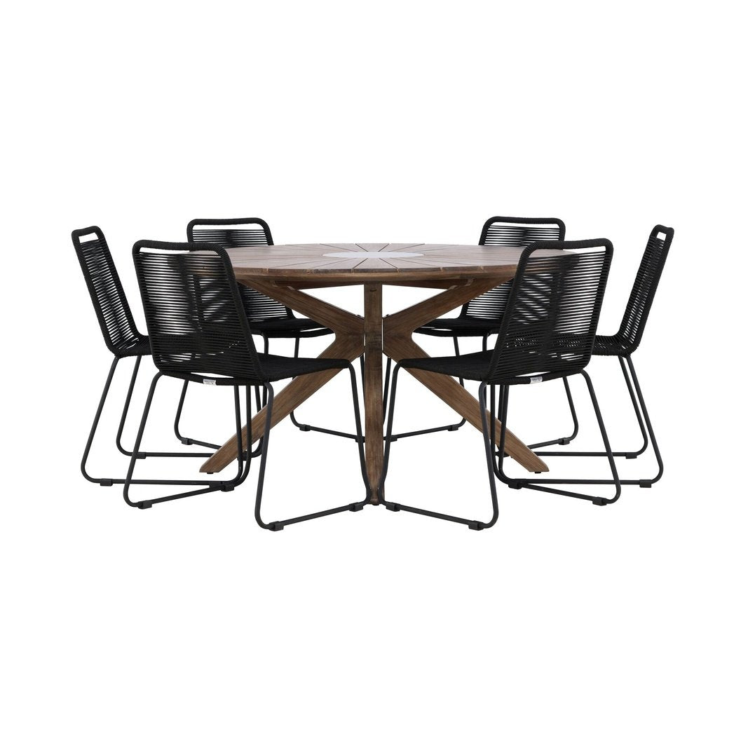 Rosario spisebord- Ø140 + Lindos Venture Design Spisegruppe