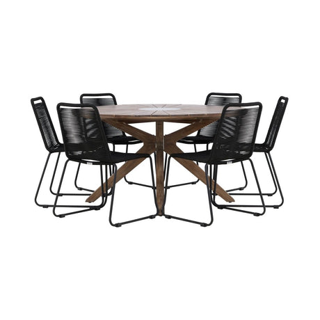 Rosario spisebord- Ø140 + Lindos Venture Design Spisegruppe