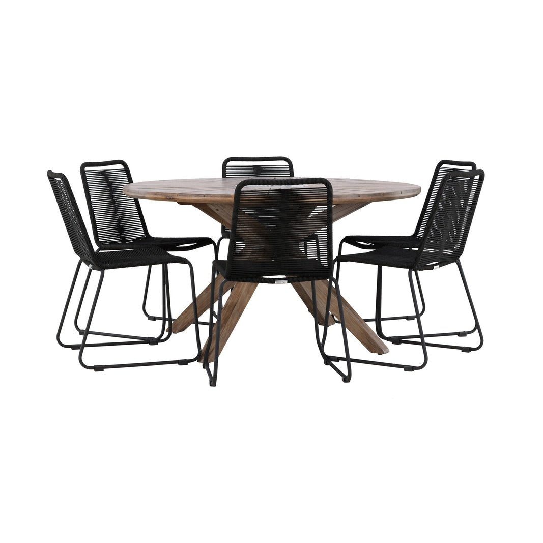 Rosario spisebord- Ø140 + Lindos Venture Design Spisegruppe