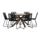 Rosario spisebord- Ø140 + Lindos Venture Design Spisegruppe