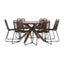 Rosario spisebord- Ø140 + Lindos spisestoler Venture Design Spisegruppe