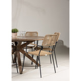 Rosario spisebord- Ø140 + Lindos Lenestol Venture Design Spisegruppe