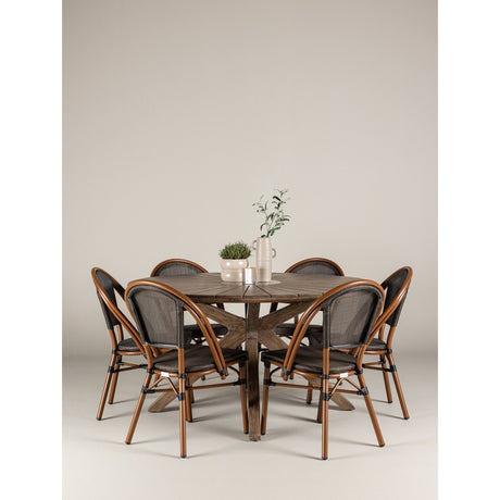 Rosario spisebord- Ø140 +Guarda Caféstol Venture Design Spisegruppe