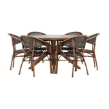 Rosario spisebord- Ø140 + Vila Real Caféstol Venture Design Spisegruppe