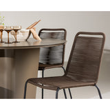 Santa Fe Spisebord ø120 Roasty + Lindos spisestoler Venture Design Spisegruppe