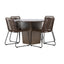 Santa Fe Spisebord ø120 Roasty + Lindos spisestoler Venture Design Spisegruppe