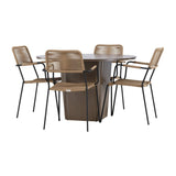 Santa Fe Spisebord ø120 Roasty + Lindos Lenestol Venture Design Spisegruppe