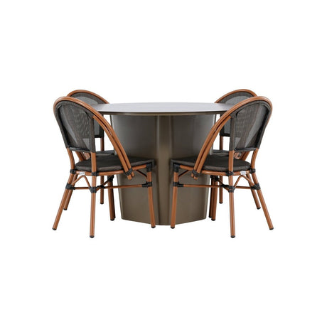 Santa Fe Spisebord ø120 Roasty +Guarda Caféstol Venture Design Spisegruppe
