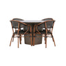 Santa Fe Spisebord ø120 Roasty + Vila Real Caféstol Venture Design Spisegruppe