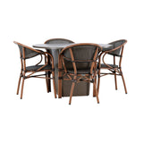 Santa Fe Spisebord ø120 Roasty + Vila Real Caféstol Venture Design Spisegruppe