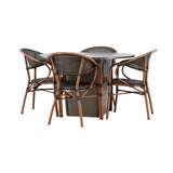 Santa Fe Spisebord ø120 Roasty + Vila Real Caféstol Venture Design Spisegruppe