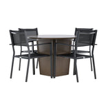Santa Fe spisebord ø120 Roasty + Copacabana Venture Design Spisegruppe