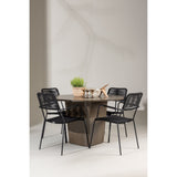 Santa Fe Spisebord ø120 Roasty + Lindos Lenestol Venture Design Spisegruppe