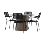 Santa Fe Spisebord ø120 Roasty + Lindos Lenestol Venture Design Spisegruppe