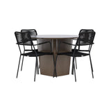 Santa Fe Spisebord ø120 Roasty + Lindos Lenestol Venture Design Spisegruppe