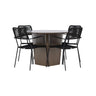 Santa Fe Spisebord ø120 Roasty + Lindos Lenestol Venture Design Spisegruppe