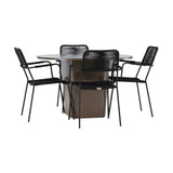 Santa Fe Spisebord ø120 Roasty + Lindos Lenestol Venture Design Spisegruppe