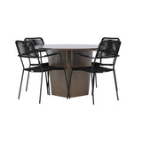 Santa Fe Spisebord ø120 Roasty + Lindos Lenestol Venture Design Spisegruppe