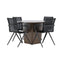 Santa Fe Spisebord ø120 Roasty + Alina spisestoler Venture Design Spisegruppe