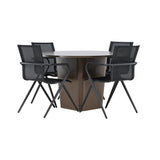 Santa Fe Spisebord ø120 Roasty + Alina spisestoler Venture Design Spisegruppe