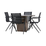 Santa Fe Spisebord ø120 Roasty + Alina spisestoler Venture Design Spisegruppe