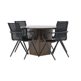 Santa Fe Spisebord ø120 Roasty + Alina spisestoler Venture Design Spisegruppe
