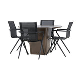 Santa Fe Spisebord ø120 Roasty + Alina spisestoler Venture Design Spisegruppe