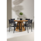 Lerret Spisebord Rundtø110**75 + Copacabana Venture Design Spisegruppe