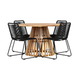 Lerret Spisebord Rundtø110**75 + Lindos Venture Design Spisegruppe