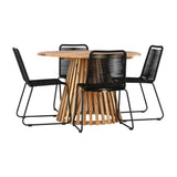 Lerret Spisebord Rundtø110**75 + Lindos Venture Design Spisegruppe