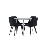 Plaza Dining Table with Night Dining Chair Venture Design Spisegruppe