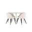 Plaza Dining Table with Velvet Dining Chair Venture Design Spisegruppe