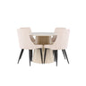 Lanzo Dining Table with Leone Dining Chair Venture Design Spisegruppe