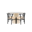 Lanzo Dining Table with Alfons Dining Chair Venture Design Spisegruppe