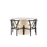Lanzo Dining Table with Alfons Dining Chair Venture Design Spisegruppe