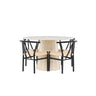 Lanzo Dining Table with Alfons Dining Chair Venture Design Spisegruppe