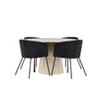 Lanzo Dining Table with Berit Dining Chair Venture Design Spisegruppe