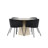Lanzo Dining Table with Berit Dining Chair Venture Design Spisegruppe